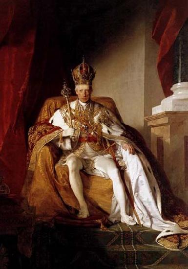 Friedrich von Amerling Emperor Franz I of Austria in his Coronation Robes Germany oil painting art